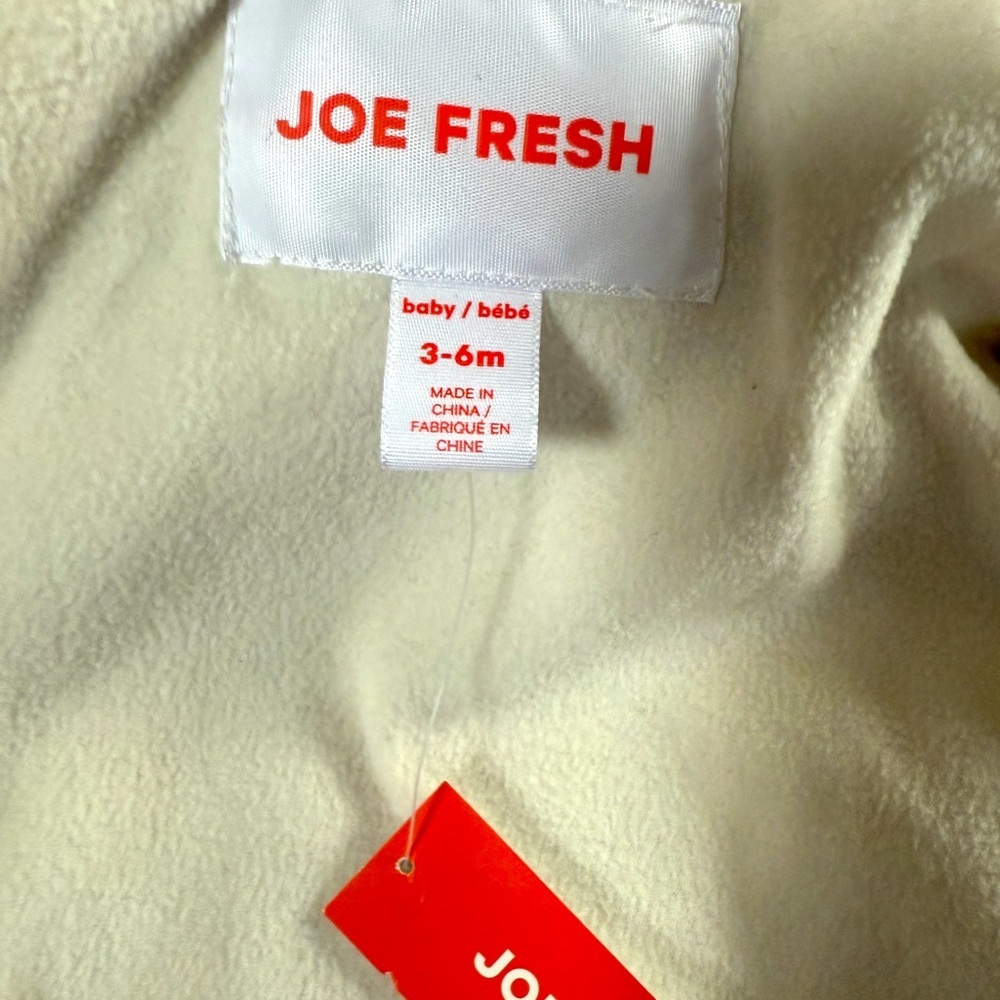 Joe Fresh Kids Plaid Pea Coat - Red, Black, and White, NWTS, size 3-6 months - Picture 8 of 8